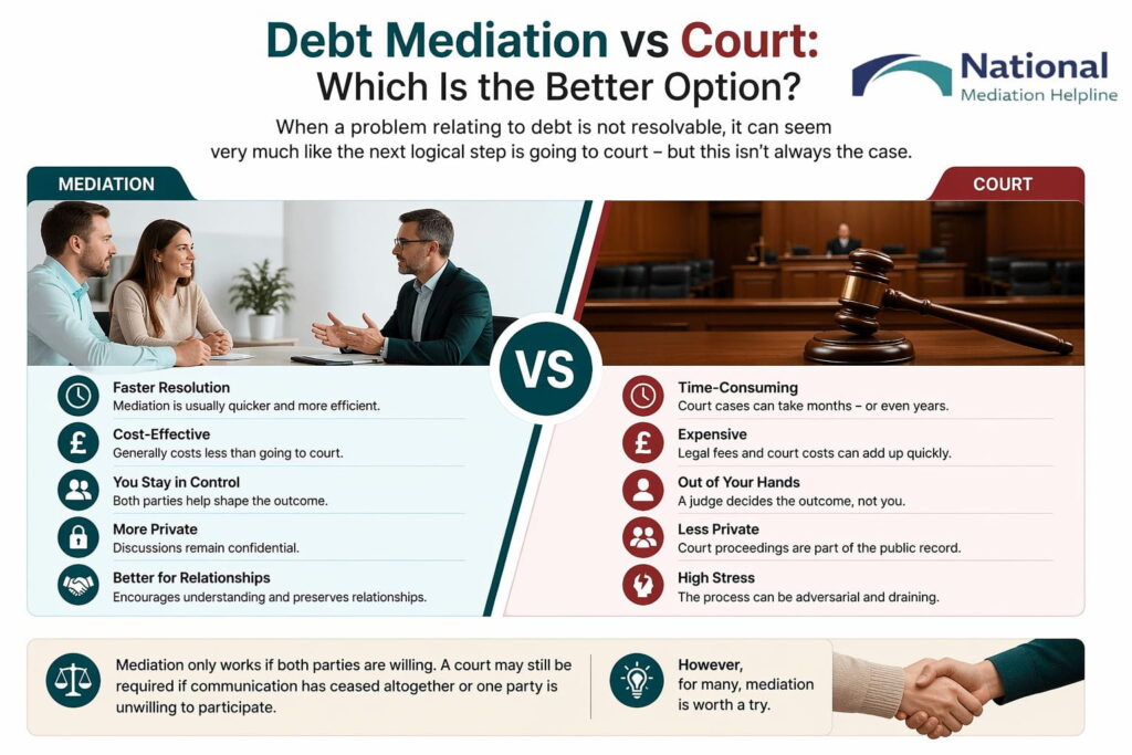 Debt Mediation vs Court: Which Is the Better Option Dunstable